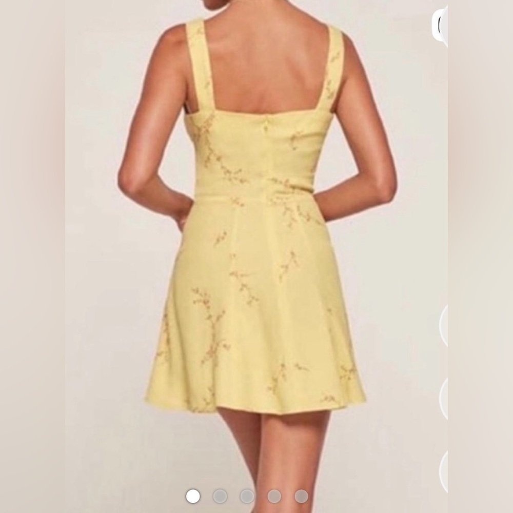 NWOT Reformation Light Yellow Floral Dress - Picture 2 of 6
